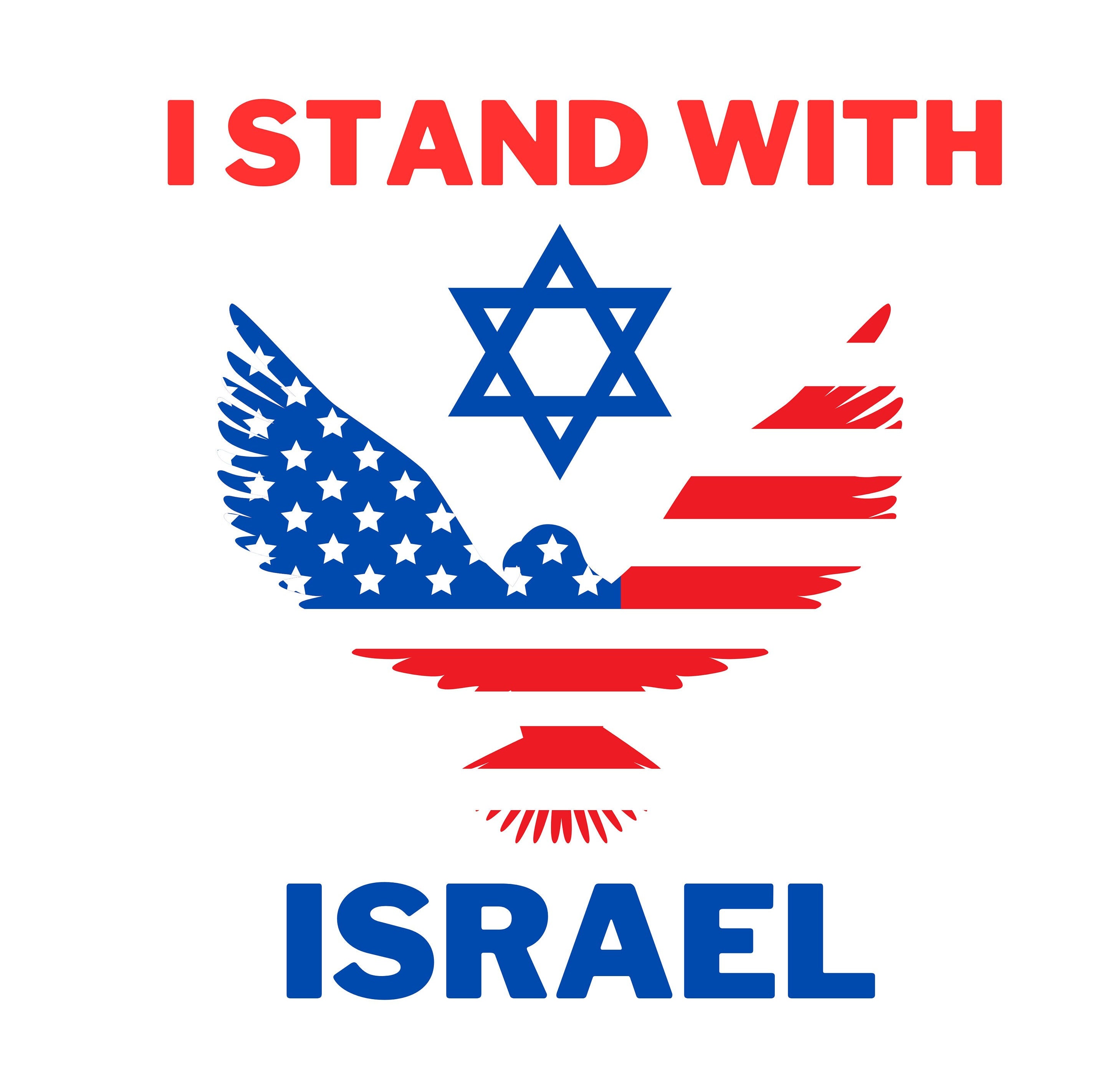 Pro-israel Star of David and USA Flag Sticker. Strengthen the