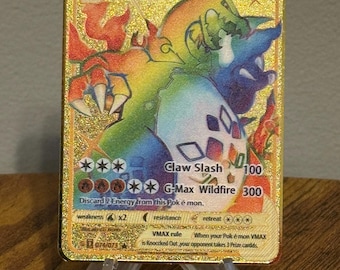 Charizard DX Gold Metal Pokémon Card, Brand New. Free Shipping