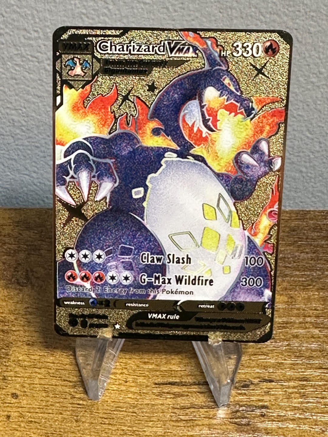 gold metal pokemon card charizard vmax - - Coin Charizard VMAX Gold Metal Pokmon