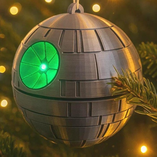 Star Wars Death Star Light-Up Christmas Bauble | Christmas Tree Ornament