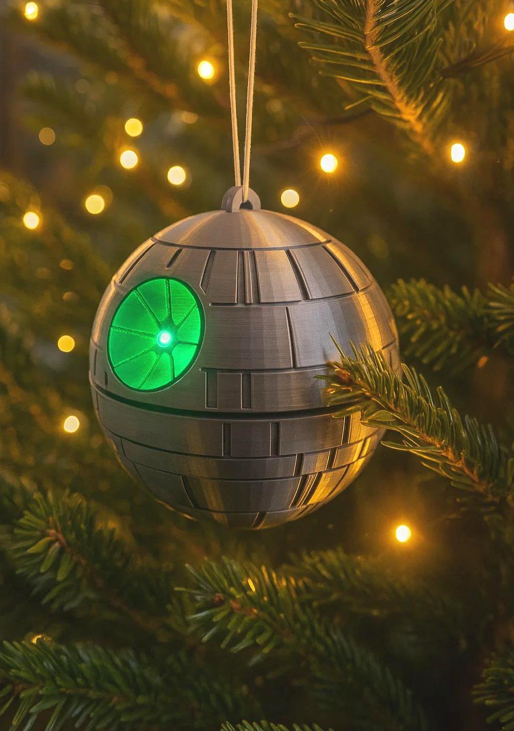 Star Wars Death Star Light up Christmas Ball | Christmas Tree Ornament ...