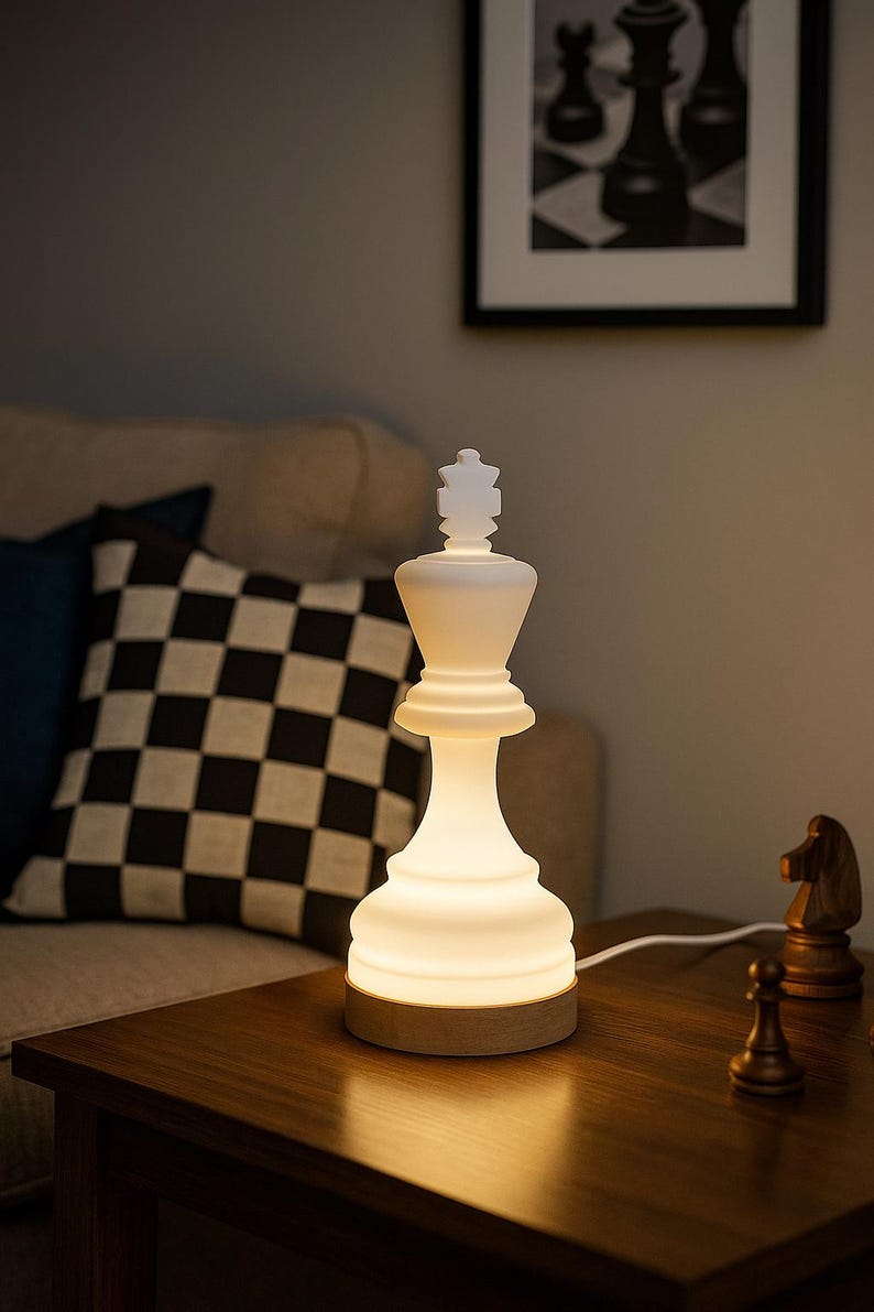Lámpara Rey del Ajedrez - Elegancia clásica con un toque moderno
