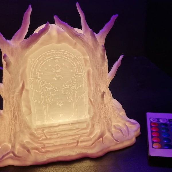 Seigneur des anneaux Door of Durin  Lampe RGB | décoration intérieure unique et Geek