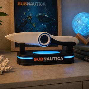 Luminária futurista em formato de faca com LED | Decoração de ficção científica | Luminária para jogos
