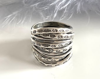 Wrapped ring Silver ring Silver 925 Breier ring Spiral ring Solid wrap ring filigree Real silver jewelry for women