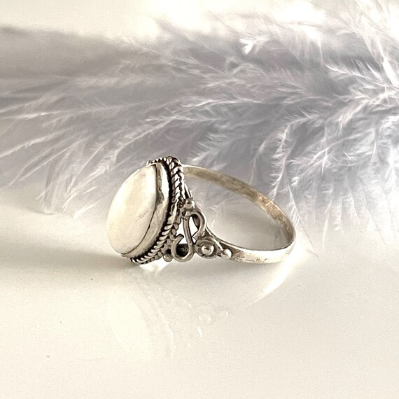 Bague Ancienne En Argent Massif Filigrane - Taille 58 - Poids 3,5 G - Occasion