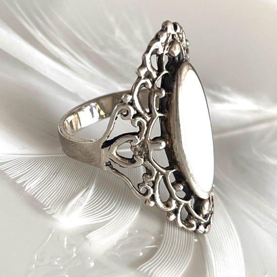 Bague contre le courant Bague en argent 925 avec pierre de lune en