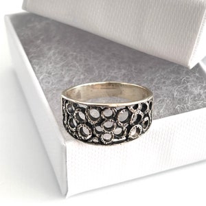 925 Against the Current Ring SILVER RING Size 57 Modern band ring without stone Ladies ring minimalist gift for her