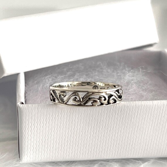 Grosse Bague Filigrane En Argent Massif 925 - Tailles 52 à 56 Au Choix, Neuf Avec étiquettes, Style Fantaisie