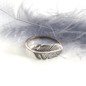 Feather silver ring 925 SILVER RING delicate filigree silver ring ladies ring