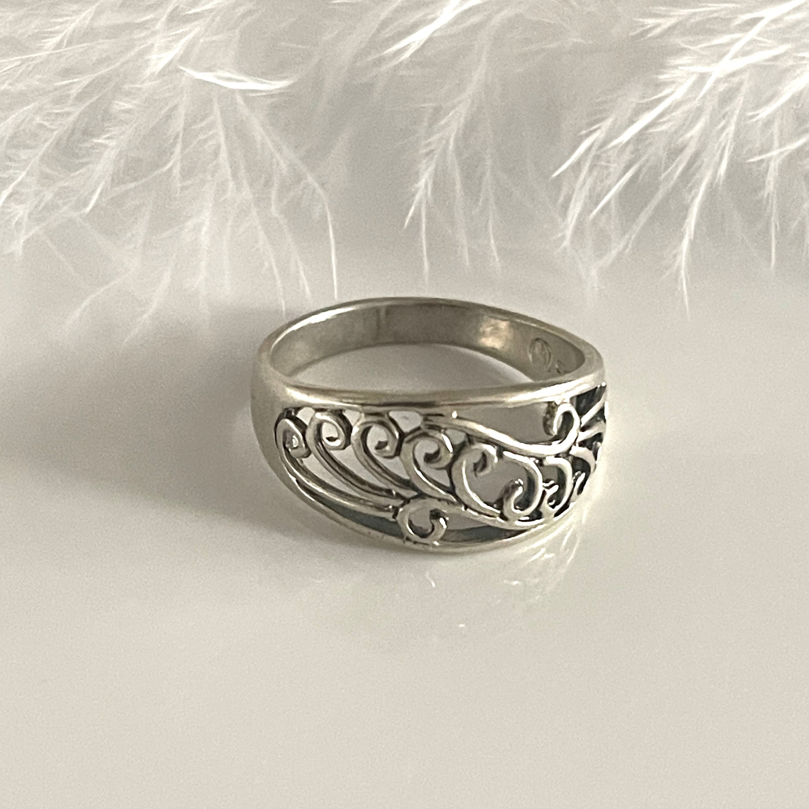 Bague En Argent Taille 56 - Occasion - Bijou Fantaisie élégant Sans Marque