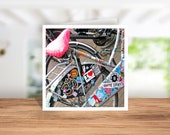 Cyclists Greeting Card, Cyclists Birthday Card, Cyclists Christmas Card, On Yer Bike! Card, Bicycles Amsterdam, Bicycle Fan Coaster