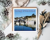 Padstow Harbour Christmas Card, Padstow Harbour Greetings Card, Padstow Harbour Card, Seasonal Card Padstow Harbour Coaster, Harbour Print
