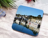 Cornish Coastal Town Coasters, Traditional Coastal  town Coasters, Cornwall Coastal Town Coasters, , Available Individually or As a Set of 4