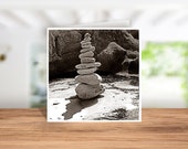 Zen Stones Greetings Card, Card for Zen Stone Lovers, Zen Stones On the Sand Card, Zen Stones Thank you Card, Zen Stones Birthday Card.