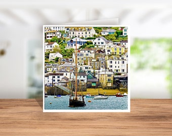 Mevagissey Card, Mevagissey Greeting Card, Mevagissey Harbour Card, Mevagissey Coaster, Mevagissey Cornwall, Mevagissey Wall Print