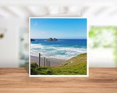 Holywell Bay Card, Cornish Holywell Bay Seascape Card, Holywell Bay Birthday Card, Holywell Bay Thank You  Card, Holywell Bay Cornwall Card