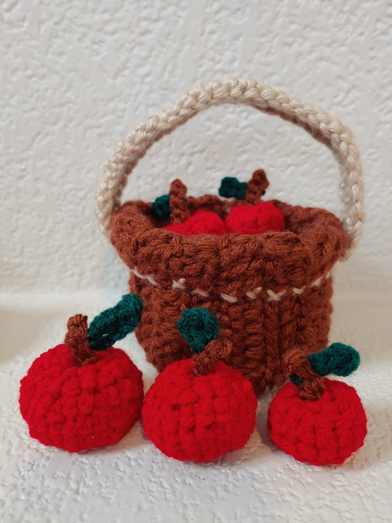 Apple Basket Bucket Centerpiece Pumpkin Crochet All Yarn Etsy
