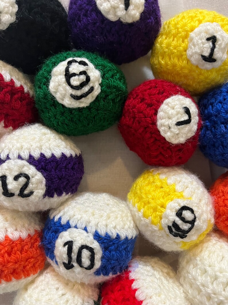 Crocheted Pool Ball Wreath: Handmade Billiard Room Decor - Etsy
