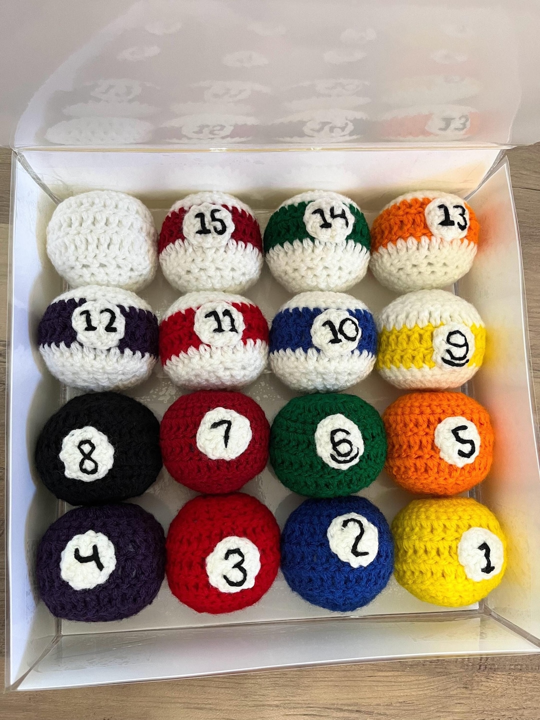 Crocheted Pool Ball Set: Handmade Soft Toy, Kid Safe Decoration - Etsy