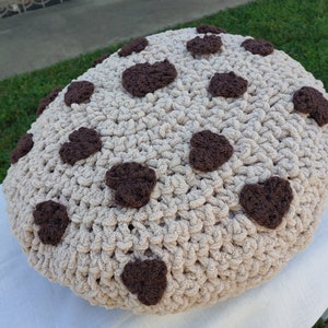 Cookie decorative throw pillow mothers day gift squeezable soft bedroom living room decor bed couch floor unique quirky chocolate chips