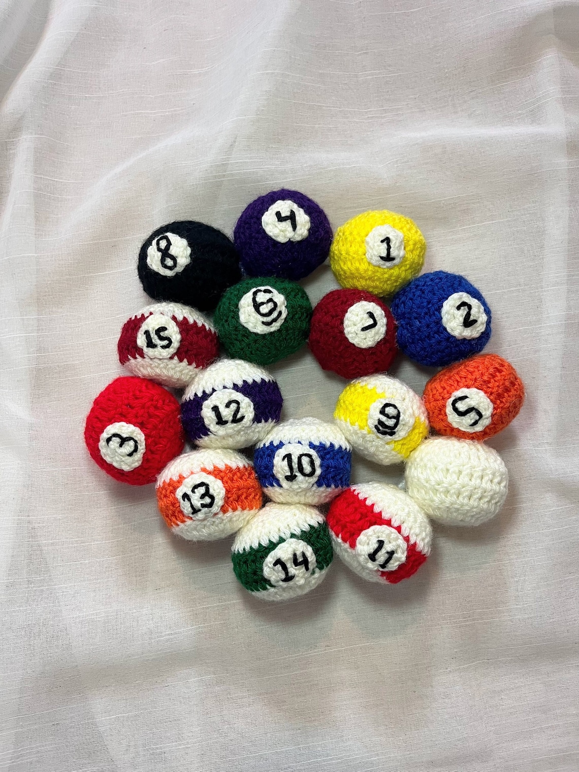 Crocheted Pool Ball Wreath: Handmade Billiard Room Decor - Etsy