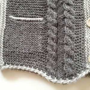 Knitting pattern for a children's traditional jacket, size 110-116 (approx. 4-5 years), pure wool, refined details, precise, step-by-step with photos image 8