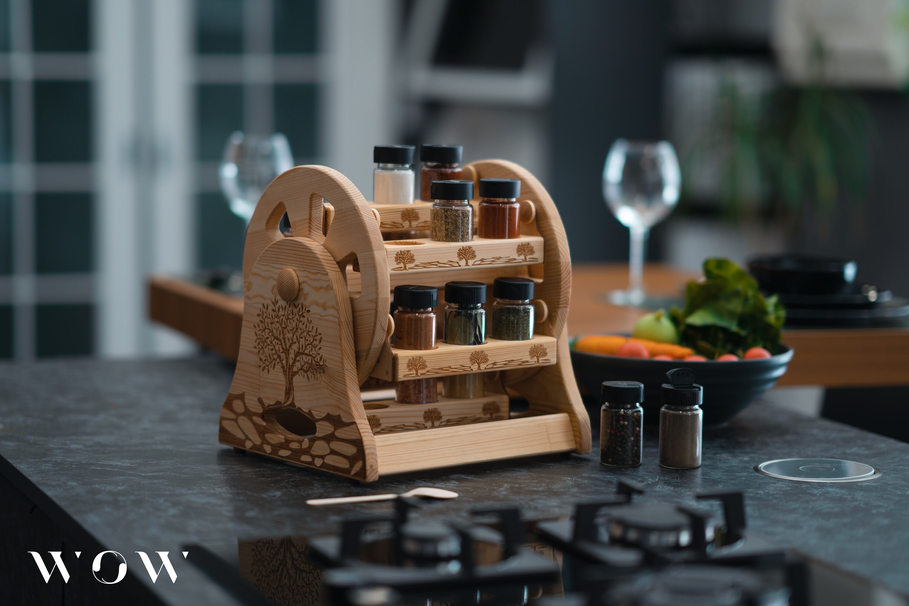 Storage Solution, Wood Spice Rack, Rooster Spice Rack, Grandchild Gift ...