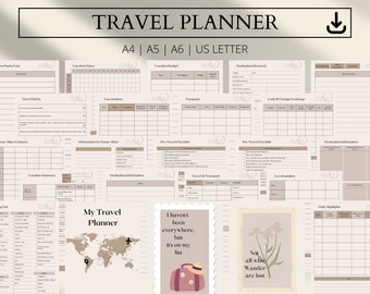 Reisplanner, reisdagboek, vakantieplanner, reisplanner, reisorganisator, vakantieorganisator, paklijst, routesjablonen, PDF