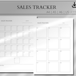 Printable Sales Tracker, Track my Sales, Monthly Sales Tracker, Yearly Tracker, Online Sales Tracker, Sales Tracking Template, Business PDF