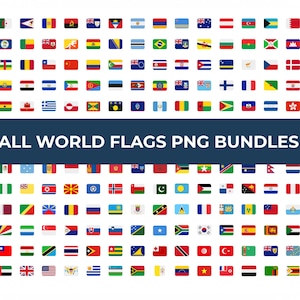 Printable World Flags PNG | 253 Flags of the World PNG | Country Flags | Classroom, Crafts, Travel Decor | Flags collection | Flag PNG |