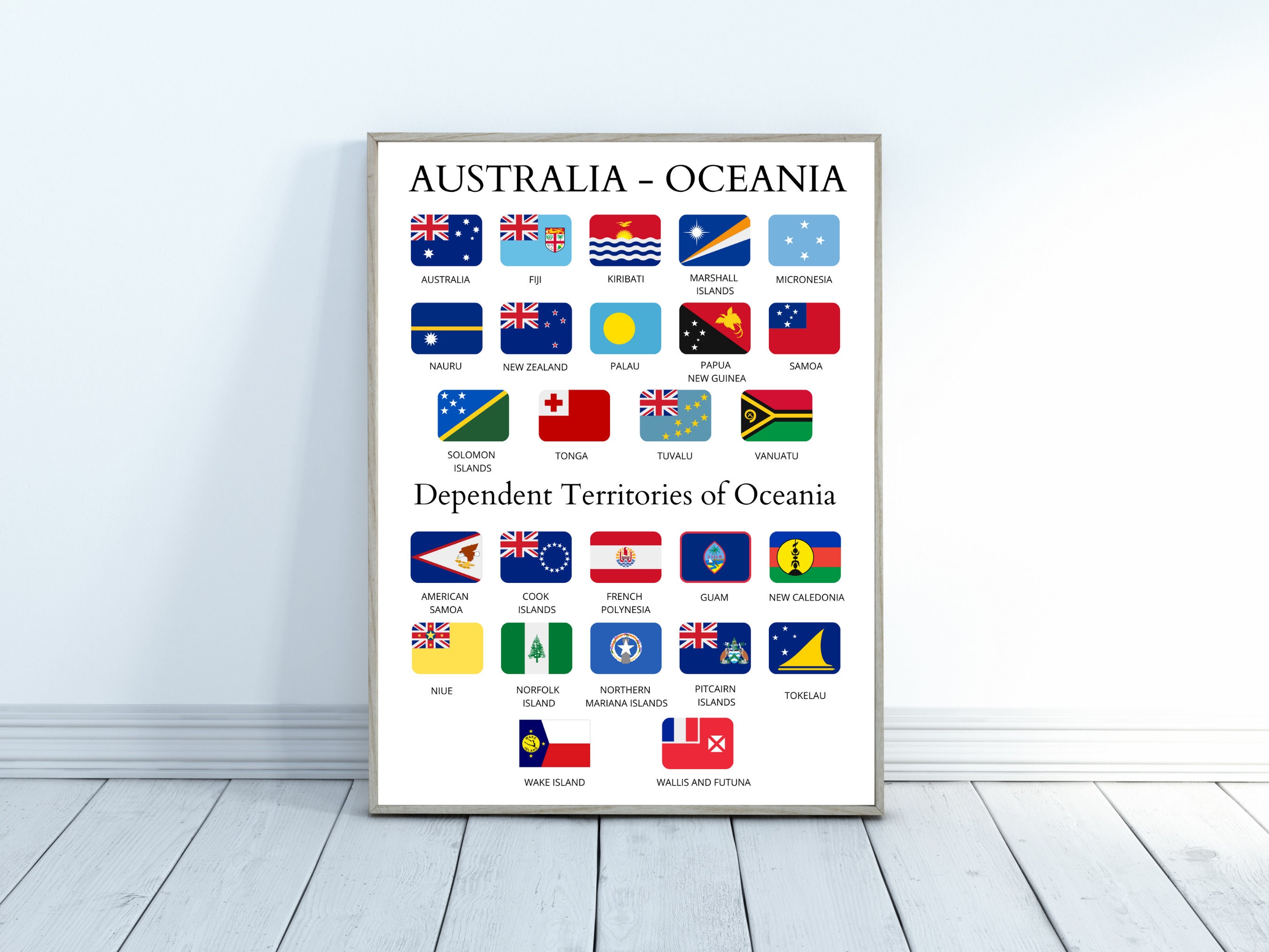 Australia - Oceania Countries, Countries of Oceania, Flags and Names ...