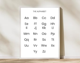 Minimalist Alphabet Poster: ABC Chart, Nursery Decor (Digital Download)