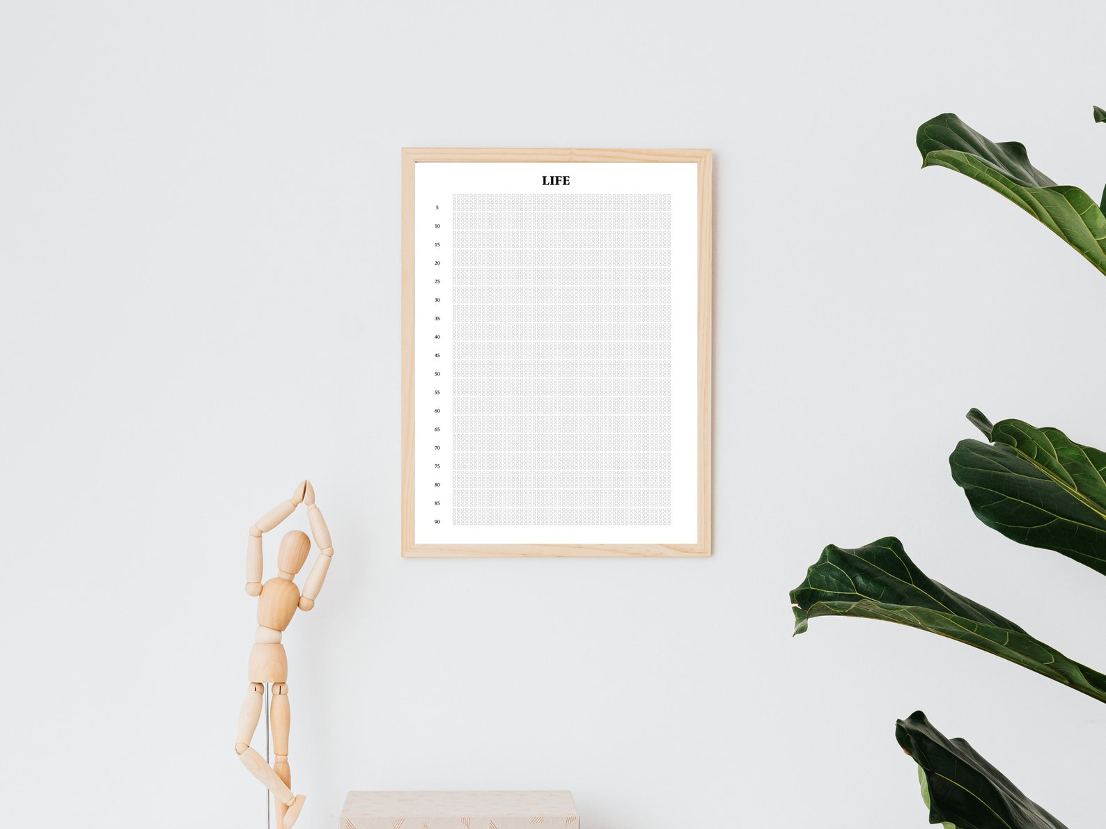 Life Calendar 90 Years Life Calendar Perpetual Calendar Etsy Canada