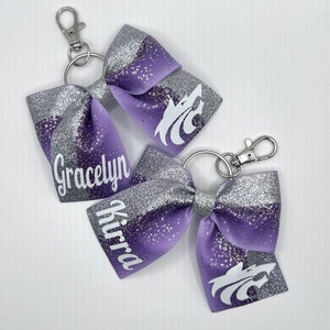 Cheer Bow Keychains *Please message me before ordering to discuss materials and pricing*