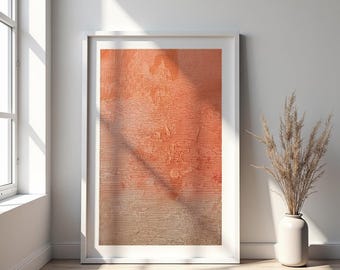 Poster di arte murale astratta in terracotta / download digitale