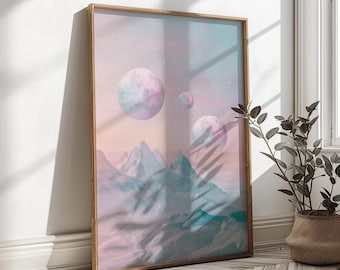 Pastel Fantasy Landscape Art Print