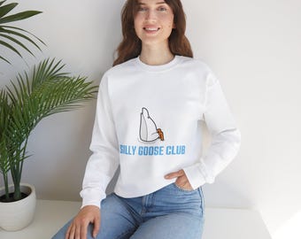 Dumme Gans Sweatshirt | Doppelseitiges Goose Crewneck Sweatshirt | Alberne Gans Shirt | Lustiges Sweatshirt | Lustiges Shirt