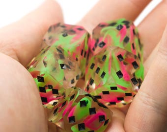 Set of 5 handmade 6-sided Dice
