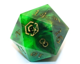 Single handmade oversized 20-sided Dice (30mm D20): XX