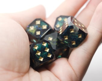Set of 5 handmade 6-sided Dice