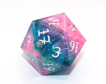 Single handmade oversized 20-sided Dice (30mm D20): XX