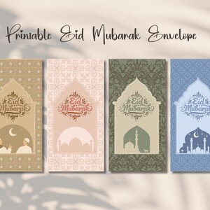 Eid Mubarak Geld Umschlag zum ausdrucken A4, Eid Mubarak Geld Umschlag, Eid Mubarak Kareem Umschlag digitale Datei, hochwertige PDF druckbare