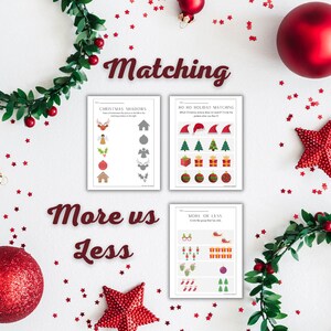 51 Page Download and Print Preschool Christmas Themed Activity Book image 5