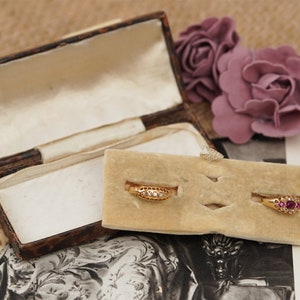 Antique Cufflink Box, Rectangular Antique Ring Box, Wedding Ring Box, Ring Bearer Box