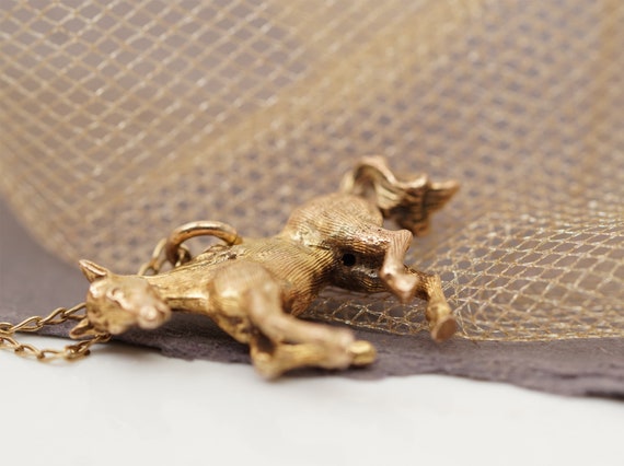 9ct Antique Gold Horse Pendant, 1920s Fully Hallm… - image 4