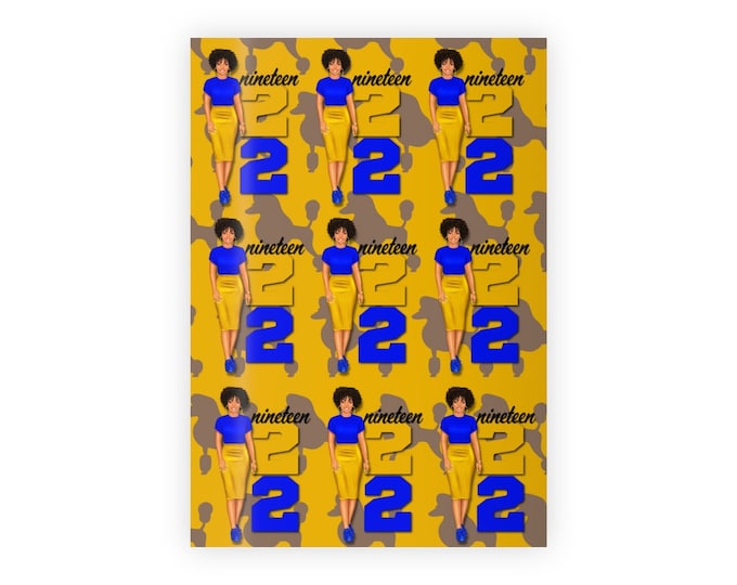 Sigma Gamma Rho Sorority Themed Gift Wrapping Paper Rolls, 1pc; 1922 Themed