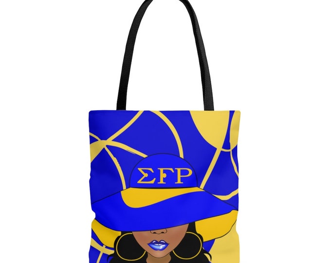 Rhoyalty Themed Tote!  SGRHO themed; Sigma Gamma Rho themed tote; custom tote