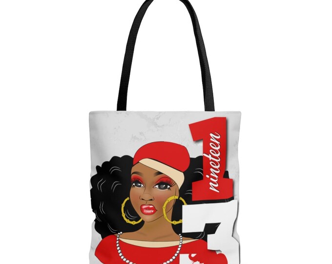 Dst  Themed; Delta Sigma Theta themed,  1913 themed; Themed Tote; custom tote