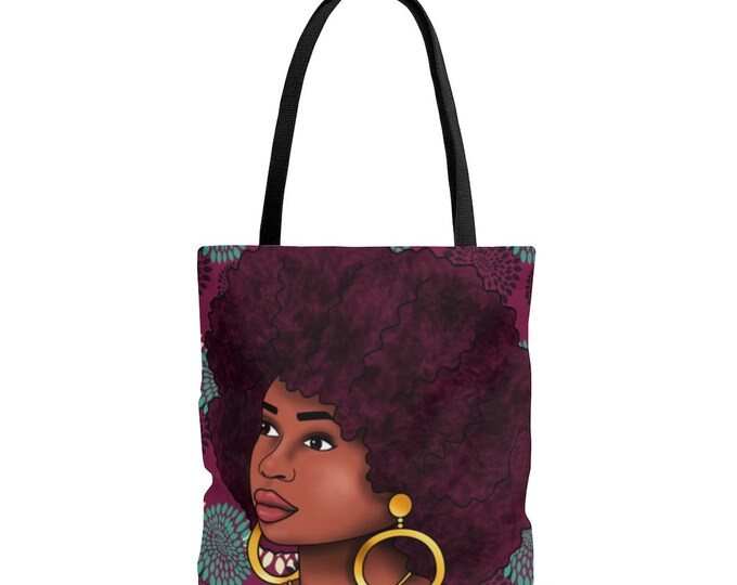 She's Kind Tote Bag, purple tote, custom tote; Black girl defined, girls trip, coworker gift, personalized gift